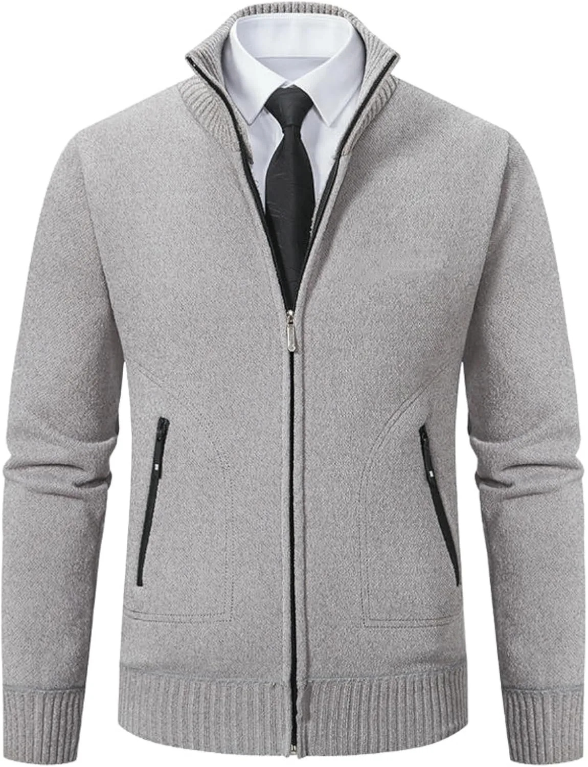 

Мужской модный кардиган с воротником стойкой FOLKFOLD