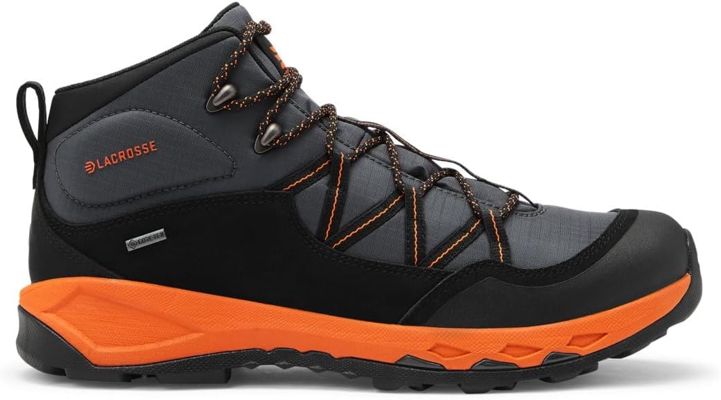Мужские походные ботинки LaCrosse San Juan Mid 4 с мембраной Gore-Tex - водонепроницаемые, из прочной кожи, с промежуточной подошвой из EVA и сцеплением на любой поверхности, оранжевый