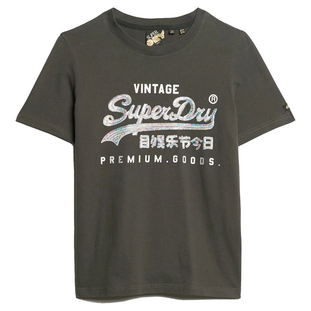 Футболка Superdry Embellished Vl Graphic, серый — фото 2
