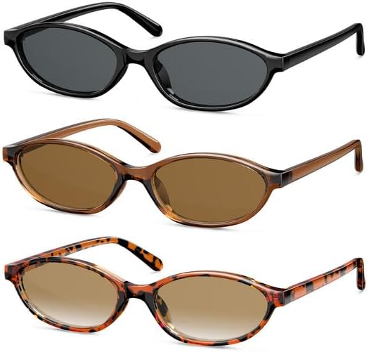 

Ретро-солнцезащитные очки «кошачий глаз» для женщин, защита от УФ-излучения UV400, легкая квадратная оправа, идеально подходят для вождения, путешествий и повседневной носки OUKEMAX, 3pack-black + Brown + Tortoise