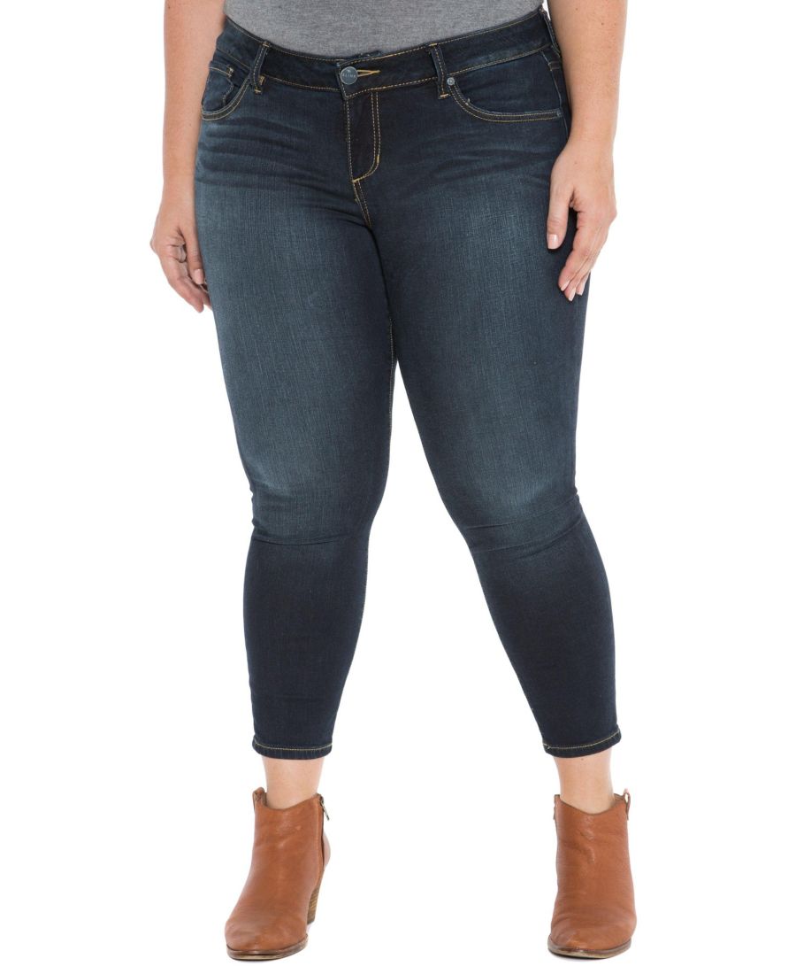 

Женские джинсы с высокой посадкой и зауженными штанинами до щиколотки, длина внутреннего шва 27 дюймов - Летние SLINK Jeans, Summer