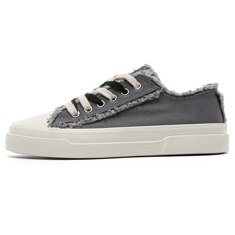 

KAISER Серые мужские скейтерские кеды с низким верхом и устойчивостью к истиранию, цвет Gray