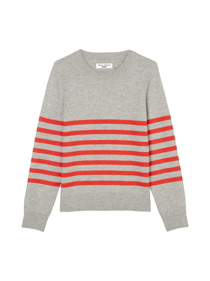 

Пуловер Marc O'Polo DENIM Gestreifter Strickpullover regular, цвет Dark Orange