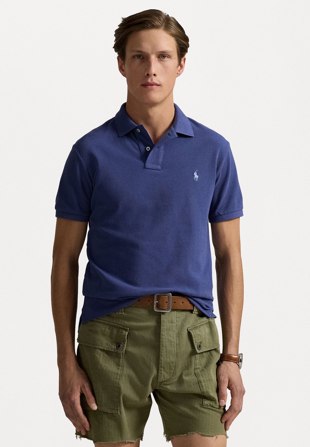 

Рубашка поло CUSTOM SLIM FIT MESH POLO SHIRT Polo Ralph Lauren, темно-синий