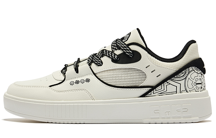 

Мужские скейтерские кроссовки Erke Low Top Микрокристаллический Белый Реактивный Черный