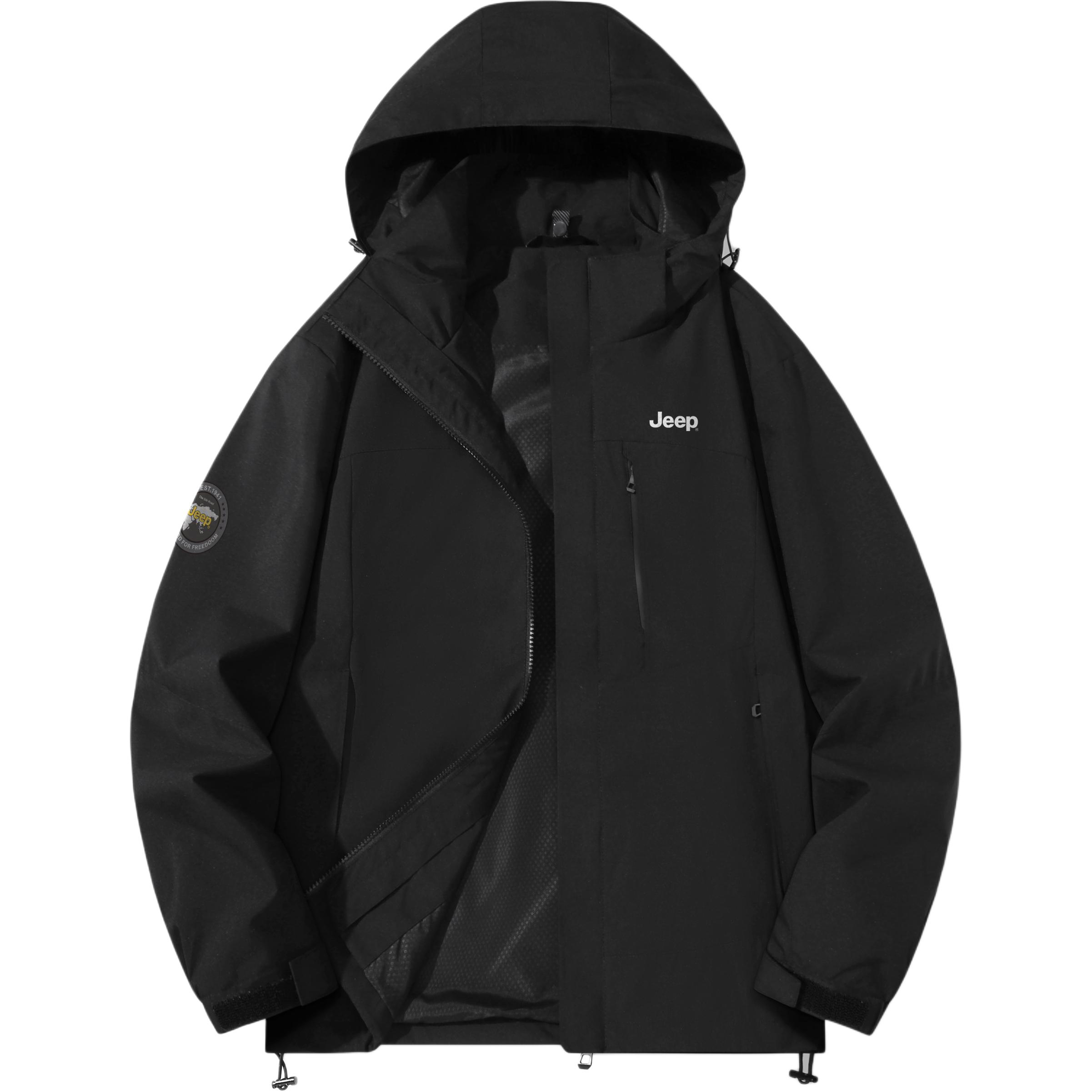

Jeep Ветрозащитная термо куртка унисекс, Pure Black[Single Clip]