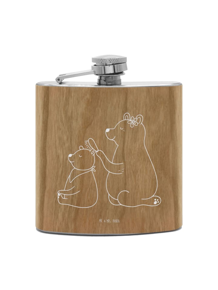 

Mr. & Mrs. Panda Фляжка feldflasche Sternzeichen Fische mit Spruch in Braun