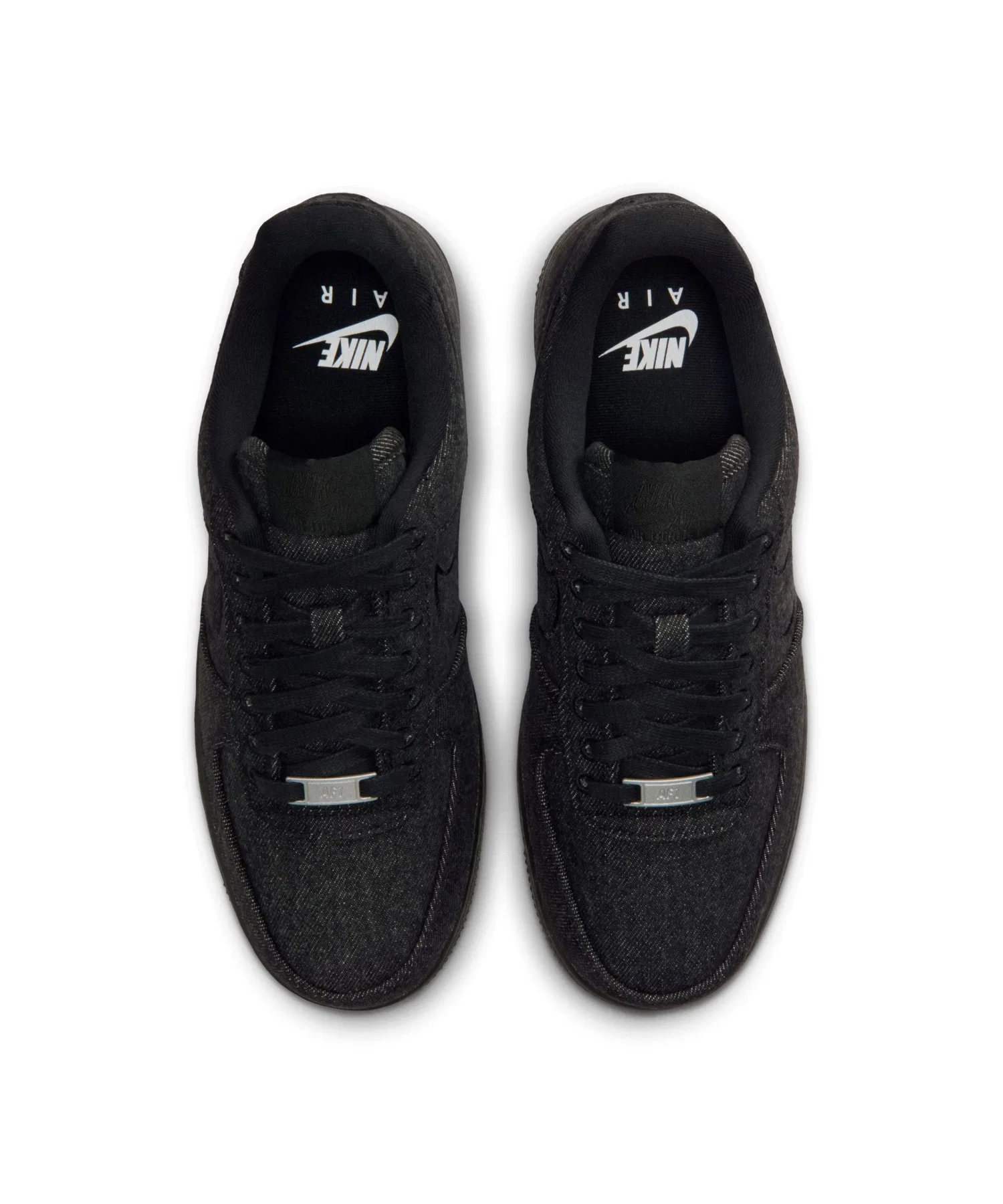 Унисекс кроссовки Air Force 1 '07 LV8 из натуральной кожи NIKE чёрные — фото 4