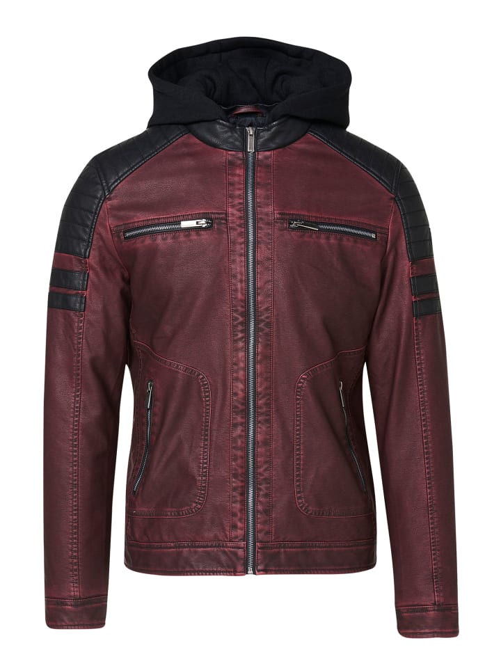 

Куртка из искусственной кожи красного цвета KOROSHI