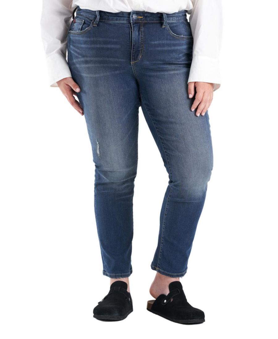 

Женские джинсы с высокой посадкой и прямым кроем, длина внутреннего шва 30 дюймов - Maggie SLINK Jeans, Maggie