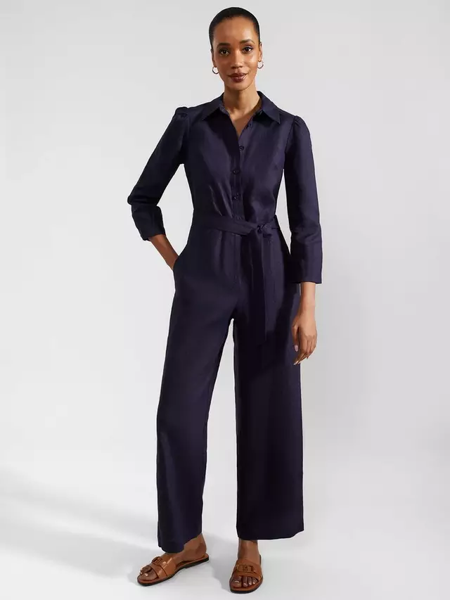 

Комбинезон Hobbs Petite Ceire Linen, цвет true navy