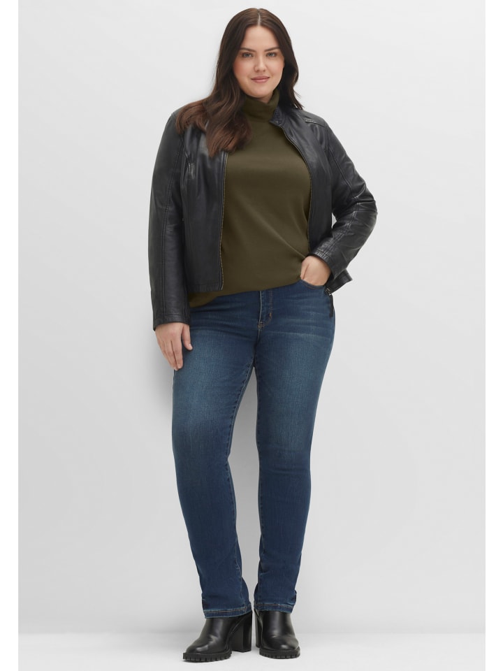 

Sheego Водолазка темно-хаки цвета