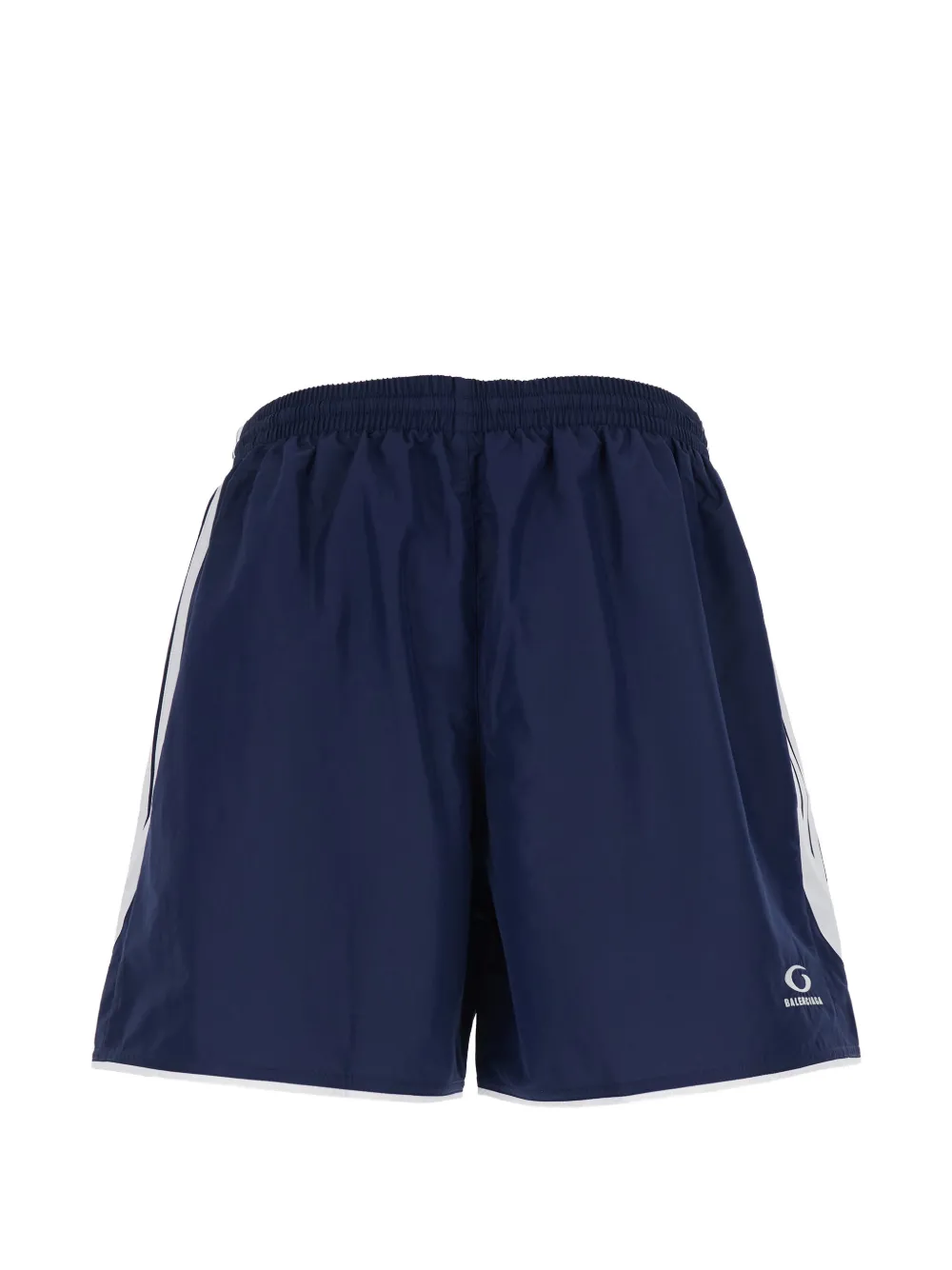 

Шорты с логотипом и полосатыми деталями Balenciaga, синий