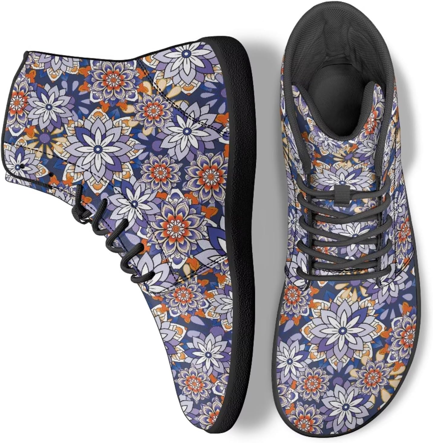 

Женские высокие кроссовки для ходьбы из искусственной кожи, беговые, для фитнеса, с нескользящей подошвой Ecaestolph, синий