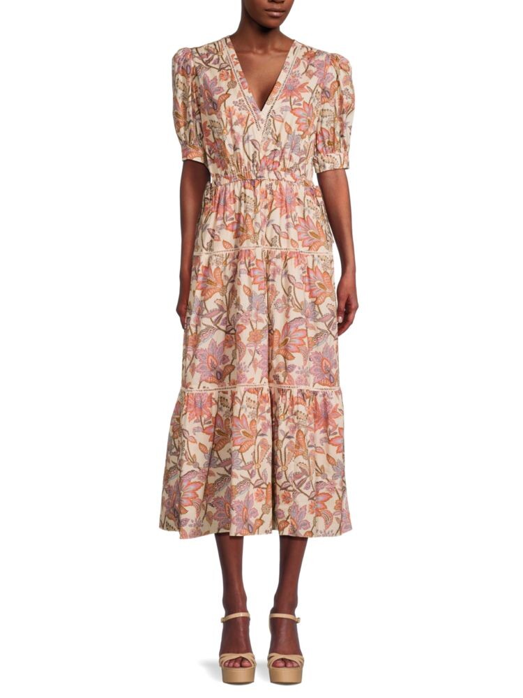 

Многоярусное платье макси Columbia Derek Lam, цвет Pink Multi