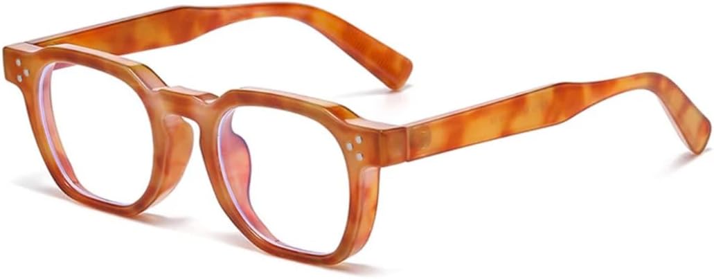 

Модные винтажные овальные солнцезащитные очки с заклепками для женщин и мужчин, роскошные солнцезащитные очки с леопардовым принтом и защитой от синего света SZVVBKK, Amber Clear