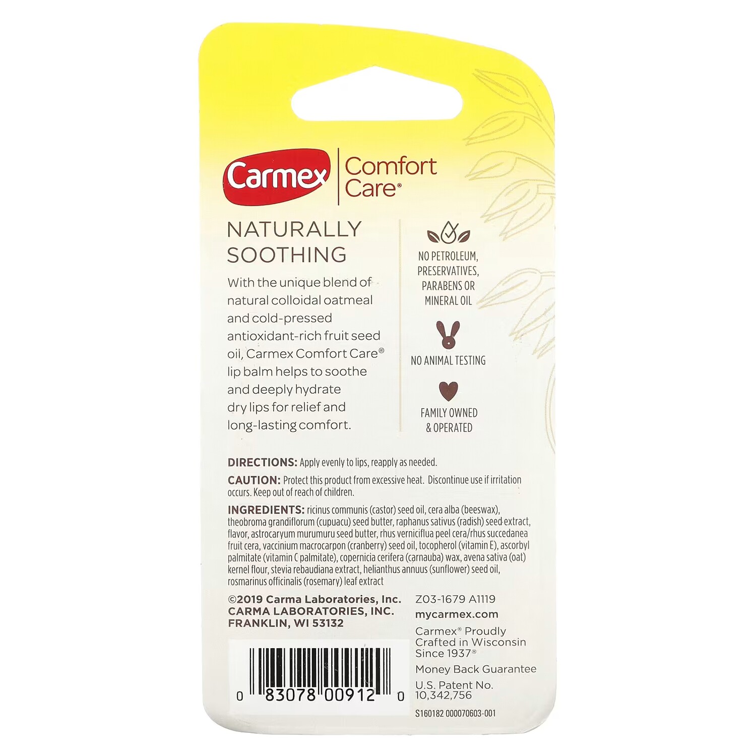 Бальзам для губ Carmex Comfort Care с коллоидной овсянкой и ароматом арбуза — фото 3