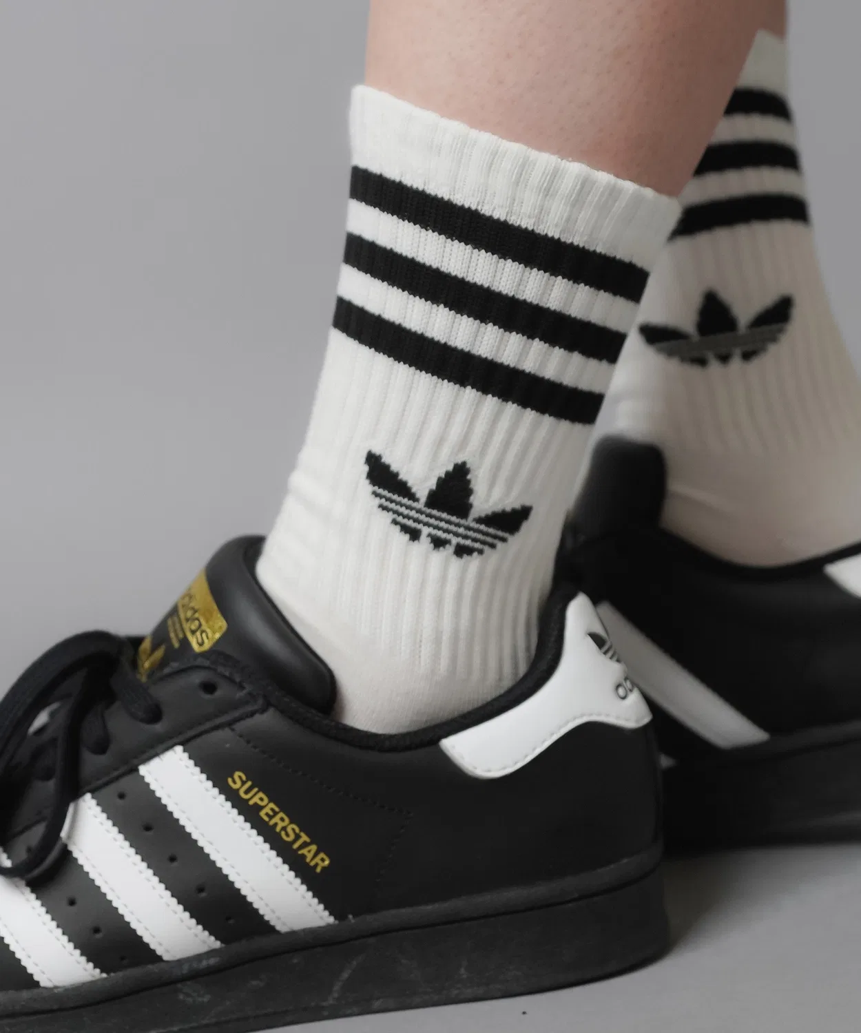 Носки adidas Originals 3 пары, белые — фото 4
