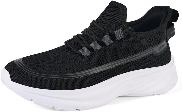 

Мужские дышащие спортивные кроссовки на шнуровке с сетчатым верхом, толстой подошвой, легкие и нескользящие, подходят для бега, путешествий, прогулок и игры в теннис Igzbibg, серый