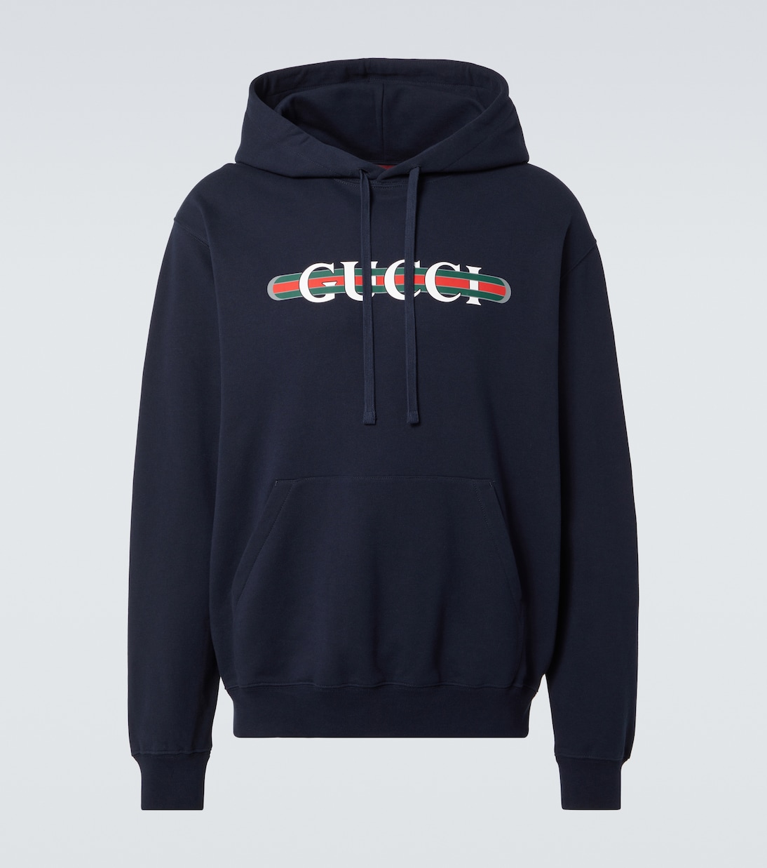 

Хлопковый худи с логотипом Gucci, Navy/Mc
