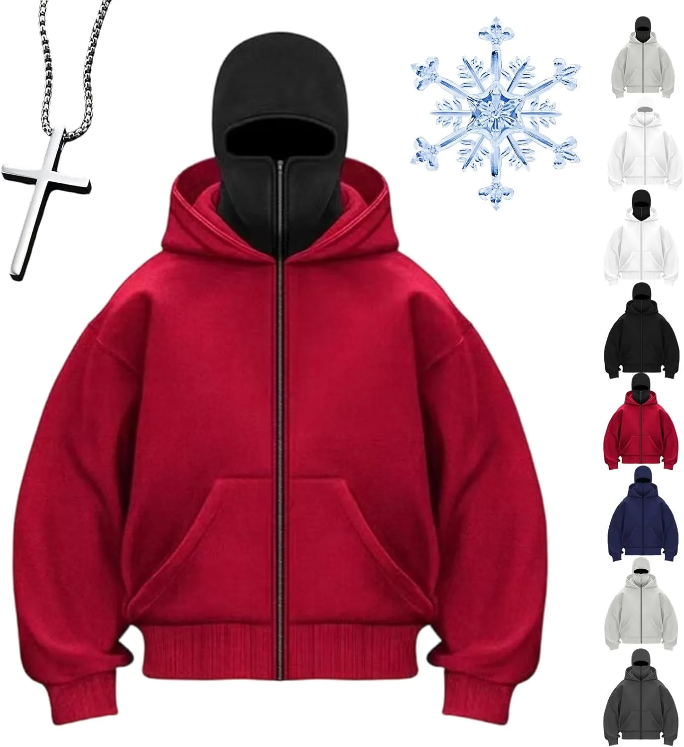 

Балклава худи с двойным капюшоном, уличный стиль, унисекс Ymavse