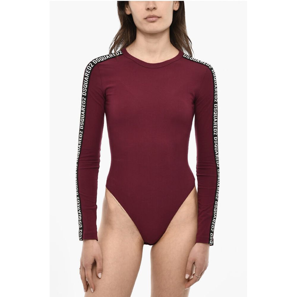

Боди с длинными рукавами и логотипами Dsquared2, Burgundy