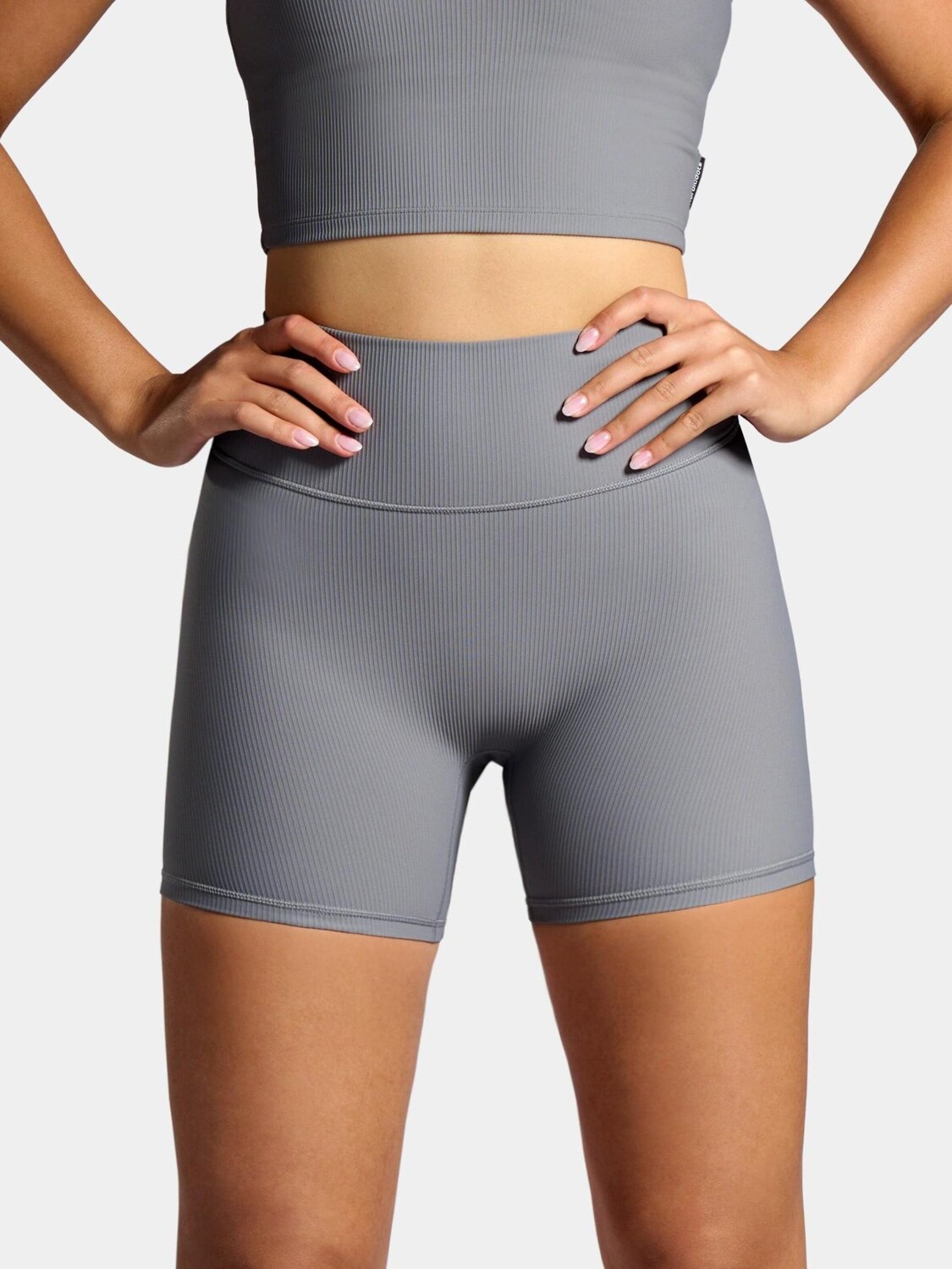 

Nordicdots Слимовые леггинсы 'Rib' в сером цвете