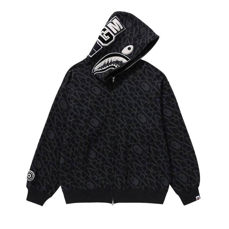 

Худи BAPE Sport Monogram Shark Hoodie, черный