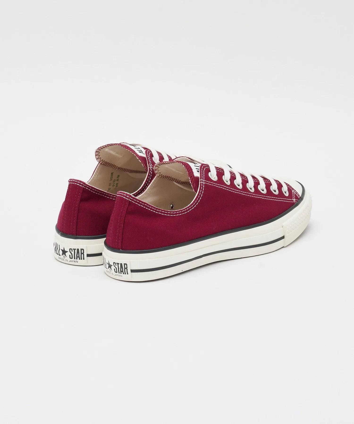 Мужские кроссовки из натурального хлопка Canvas All Star J OX CONVERSE бордовые — фото 3