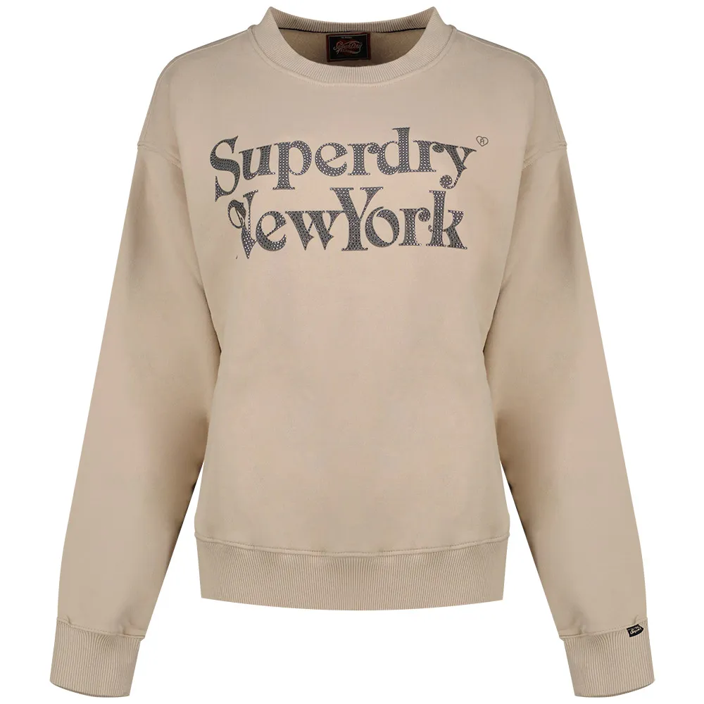 

Толстовка Superdry Brand Mark Loose Fit, бежевый