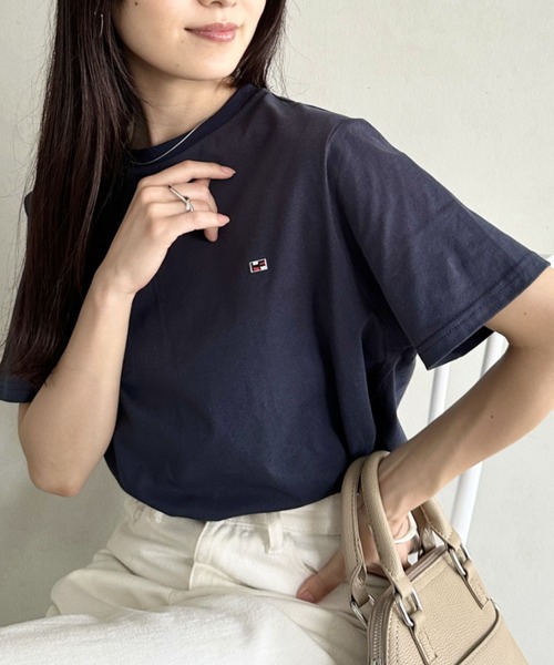 

Футболка с коротким рукавом, вышивка логотипа, H by FIGER Niell, темно-синий