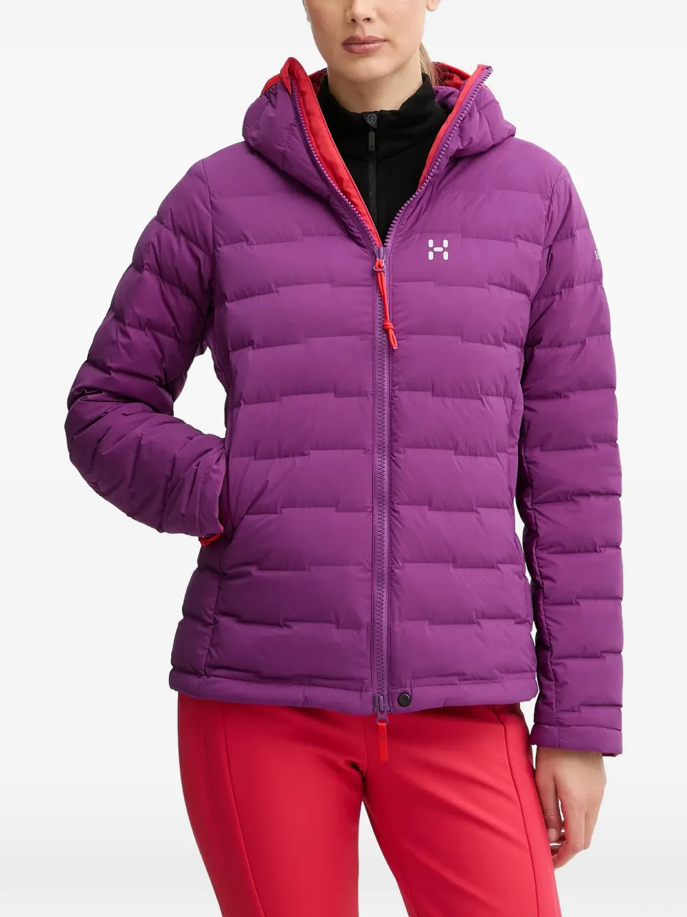 

Стеганая куртка с капюшоном Haglöfs, фиолетовый
