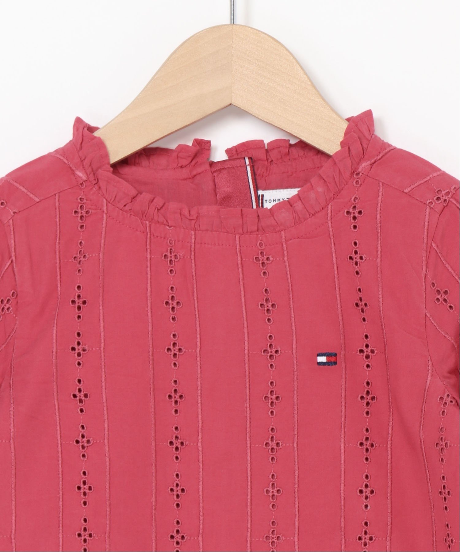 Платье с вышивкой Tommy Hilfiger Hilfiger с длинными рукавами Tommy Hilfiger, pink — фото 3