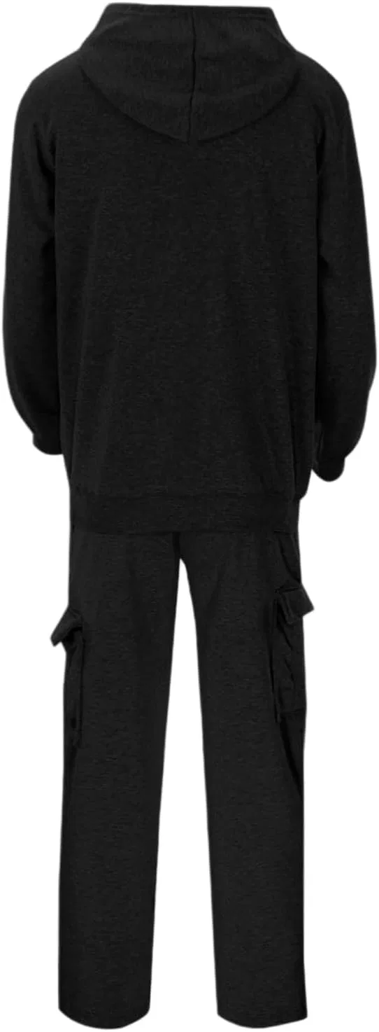 Спортивный костюм из двух предметов, флис, 01-black — фото 4