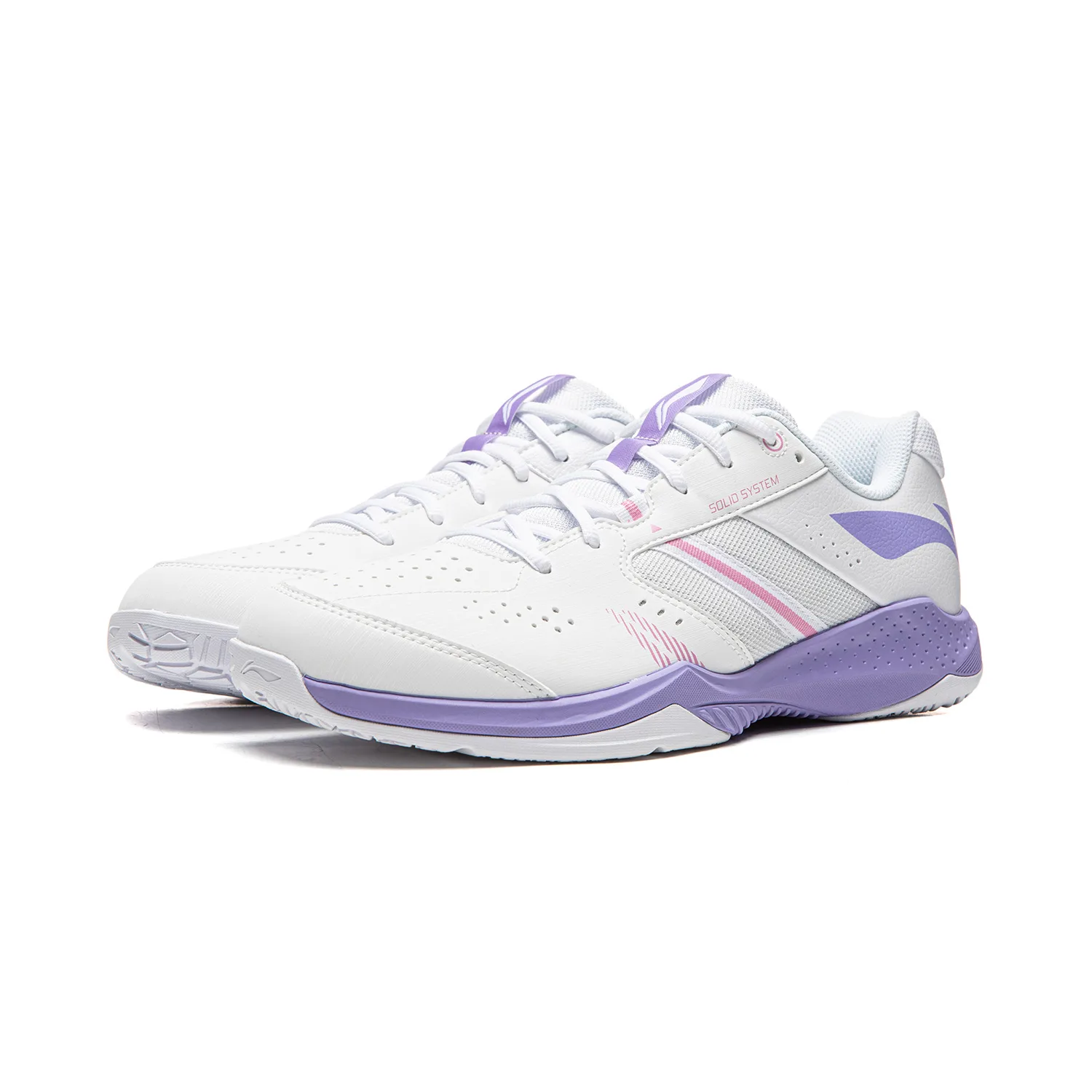 Кроссовки для бадминтона Li-Ning Breathable Low top Unisex, Standard White/Light Iris Purple — фото 4