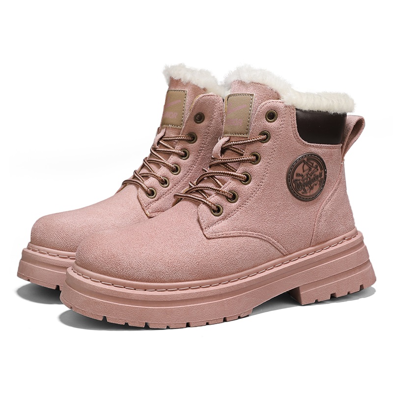 

WARRIOR Унисекс уличные ботинки хаки с розовой бархатной подкладкой, цвет Pink (Velvet-Lined)