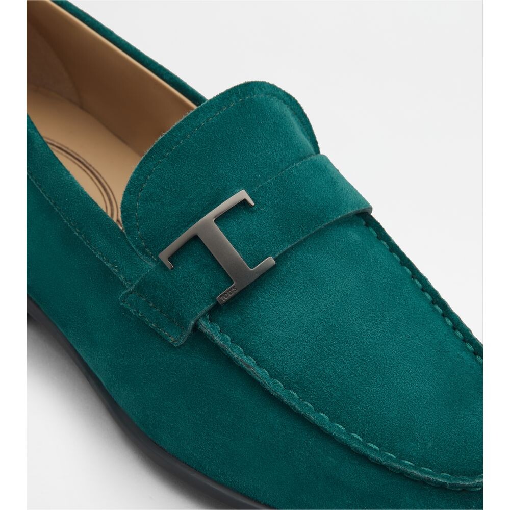 

Замшевые лоферы T Timeless TOD's, зеленый