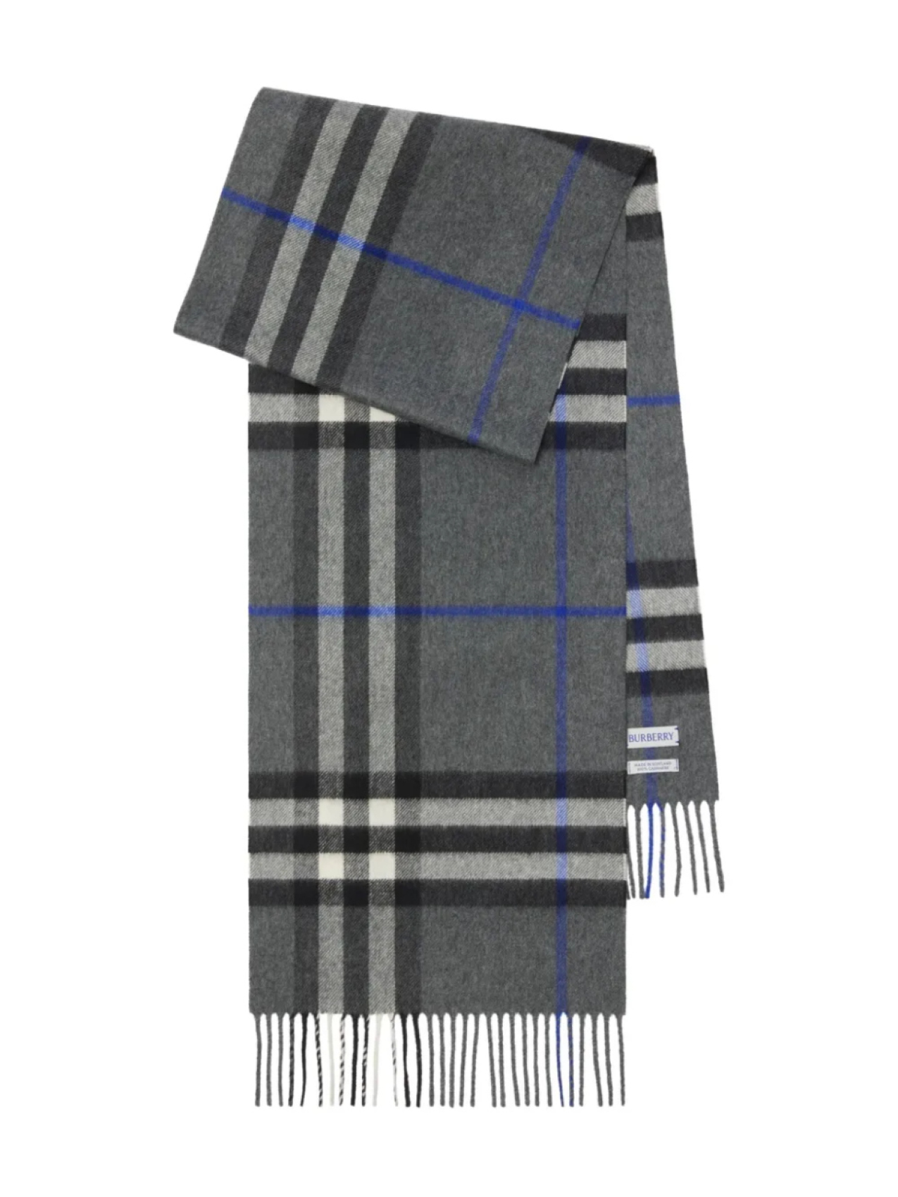 

Burberry кашемировый шарф в клетку, серый
