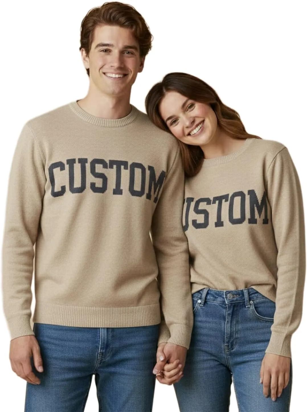 

Свитер для пар с вязаными буквами Unisex Grewear