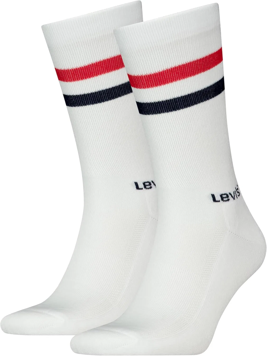 Носки LEVIS Unisex Adult Sportwear Logo 144 Crew Sock Levi'S, белый/красный/синий