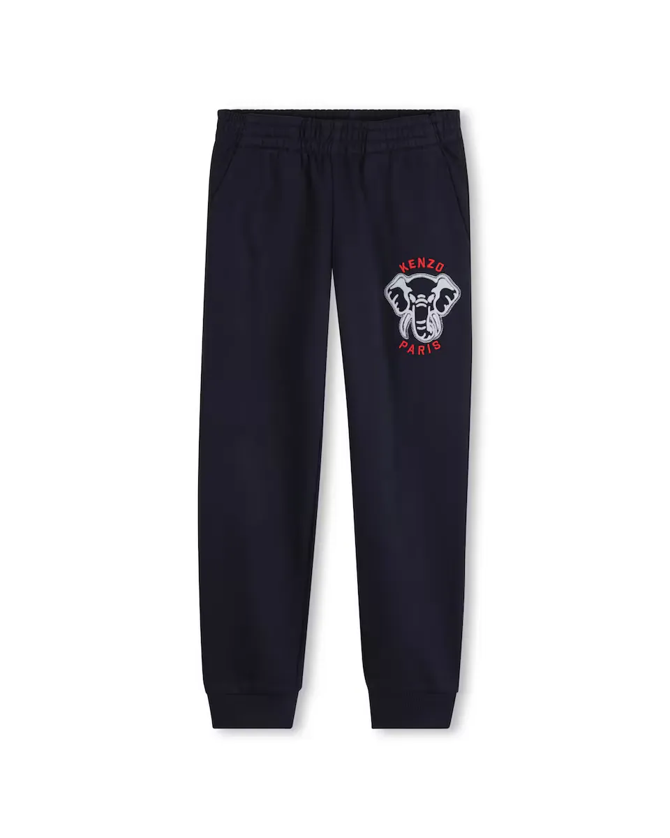 

Бэби мальчик хлопковые спортивные штаны с карманами Kenzo Kids, тёмно-синий