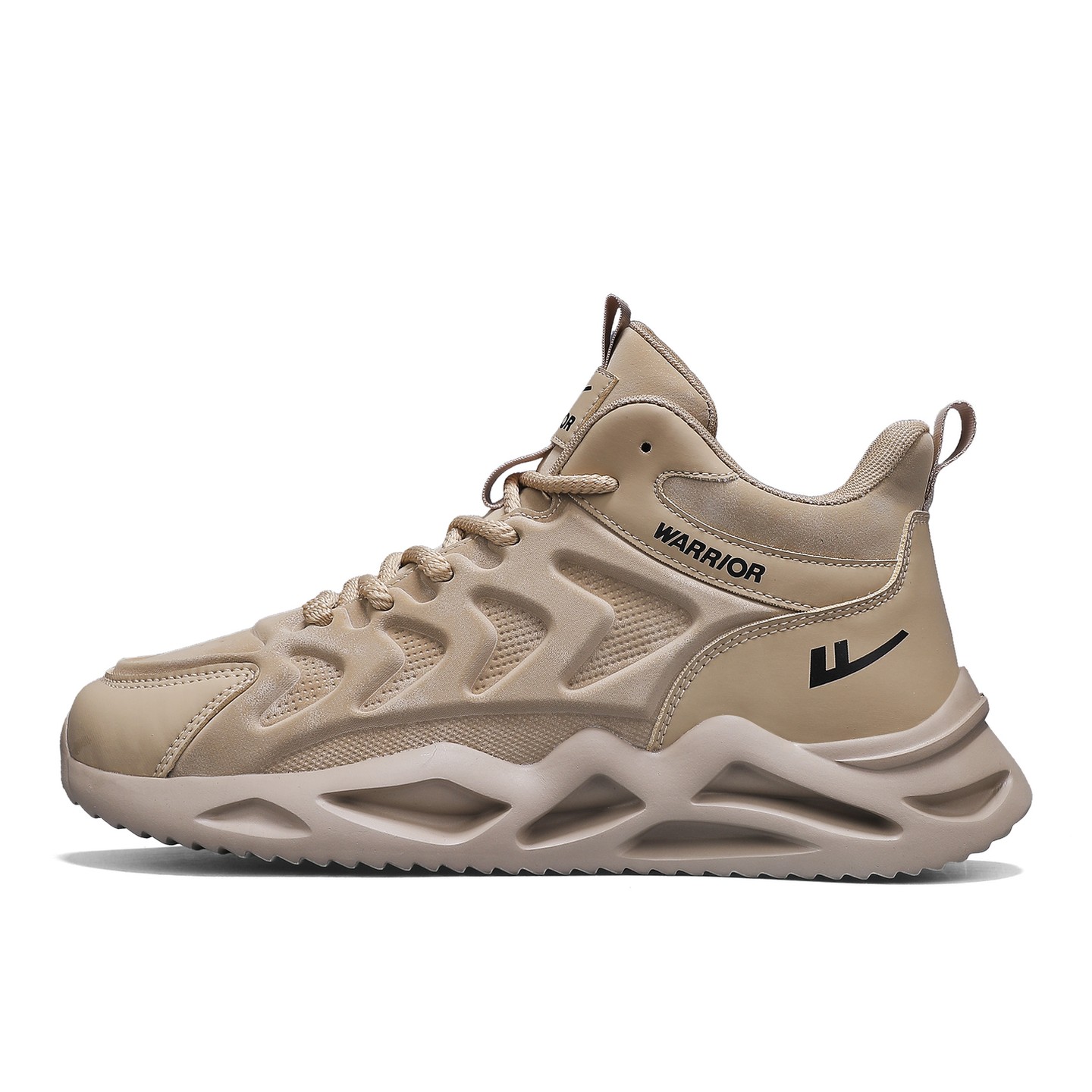 

WARRIOR Высокие повседневные кроссовки мужские Cushioning, Wear Resistant, Khaki
