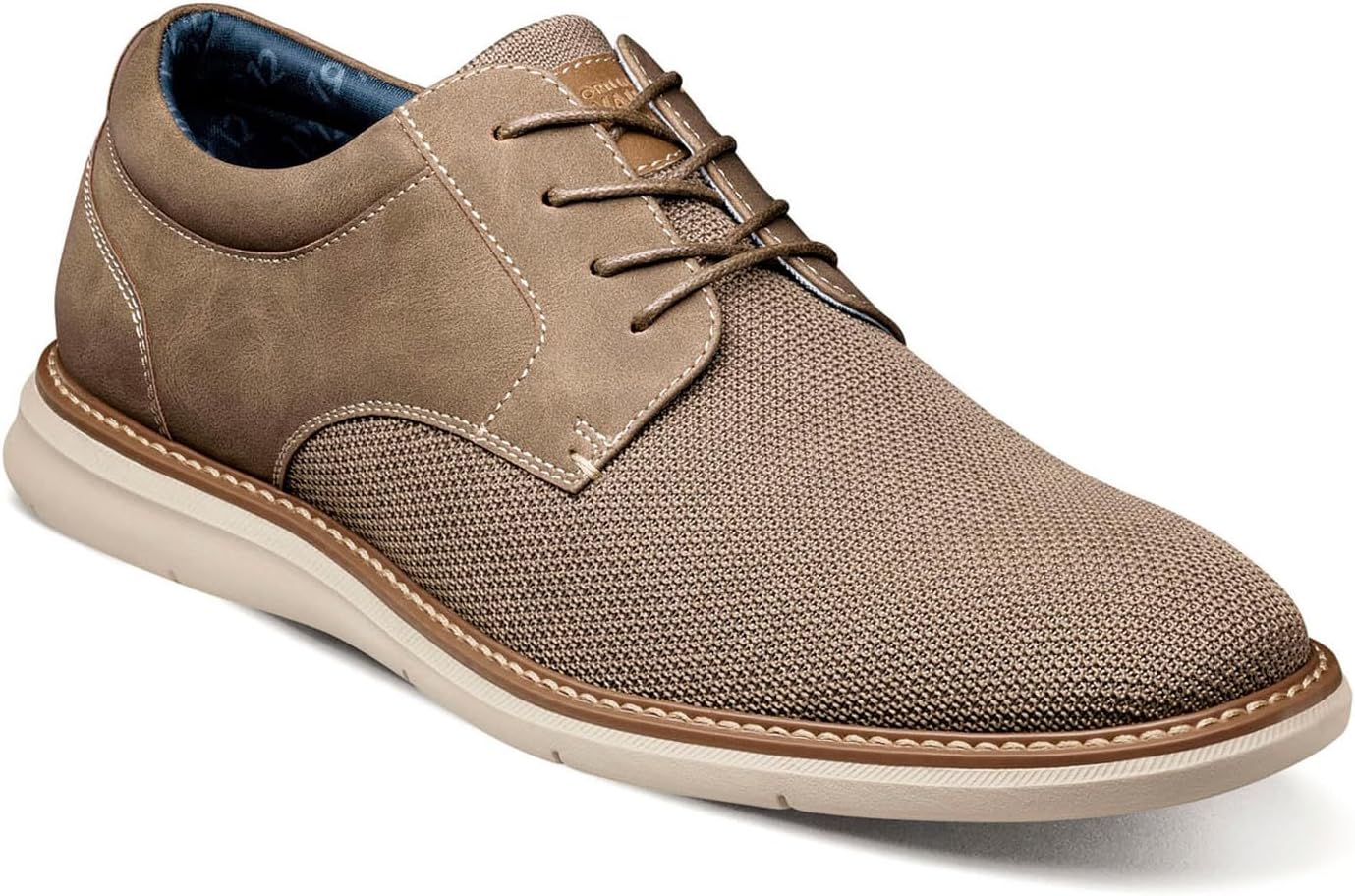 Мужские оксфорды Nunn Bush, модель Chase Knit, Taupe — фото 2