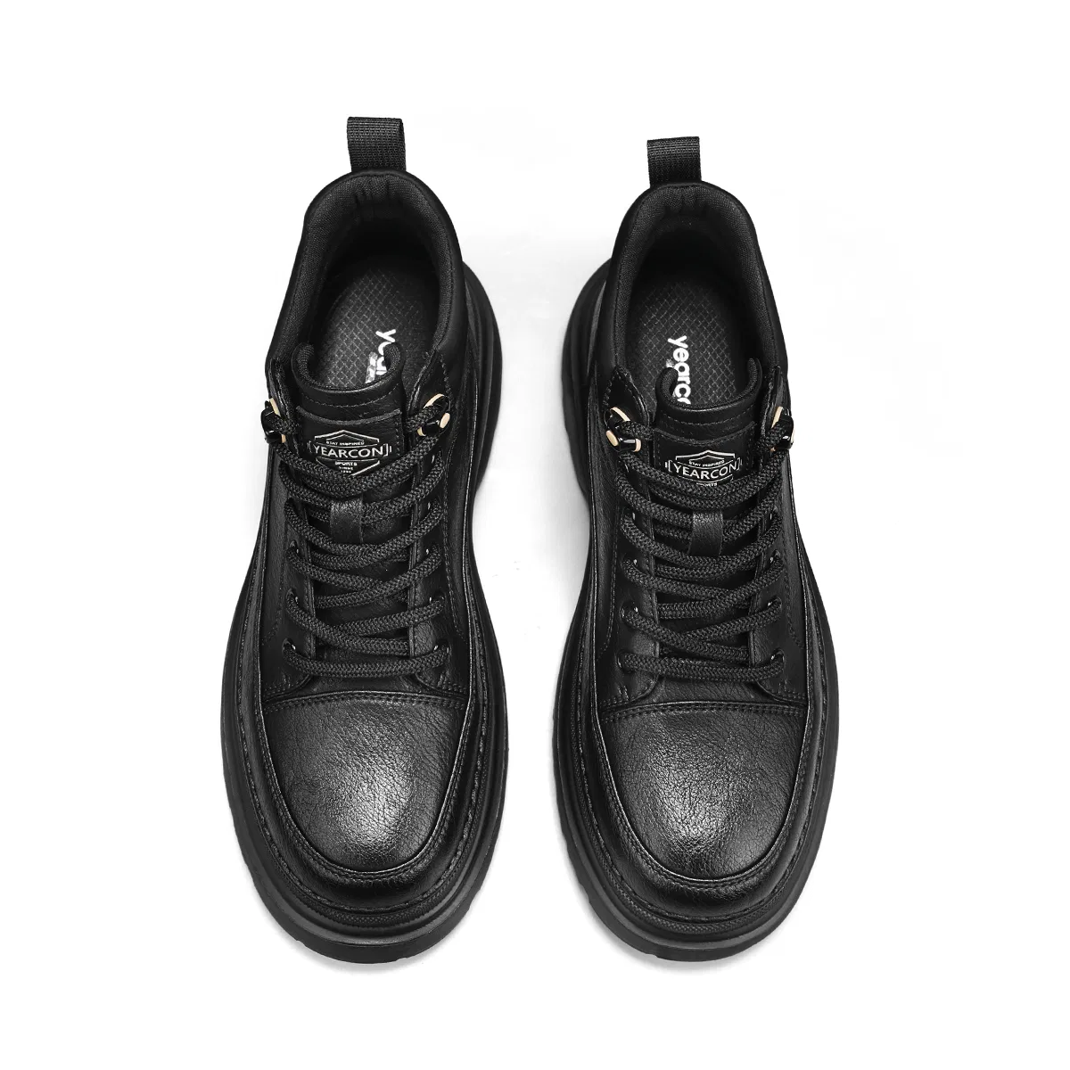 Кроссовки кожаные YEARCON Black — фото 4