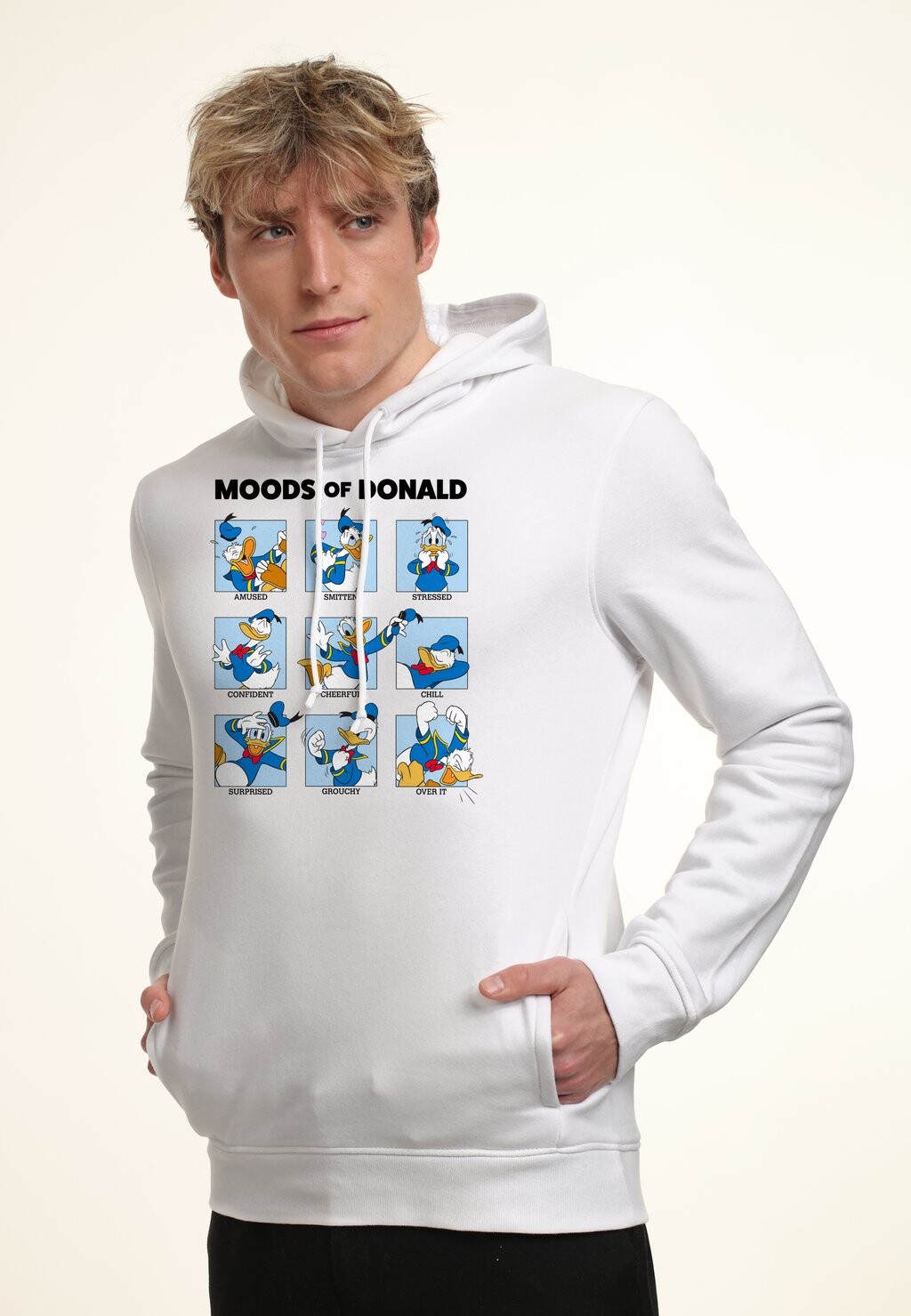 

Толстовка с капюшоном DISNEY CLASSIC MICKEY DONALD MOODS Henry Tiger, белый
