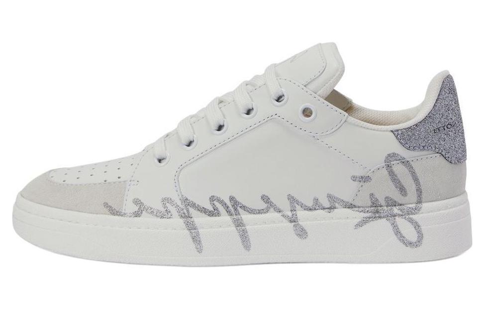 

Кожаные кроссовки с блестящим логотипом Gz94 Giuseppe Zanotti, White