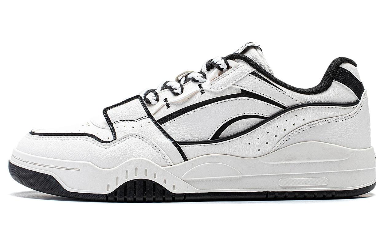 

Лининг Юэбай противоскользящие амортизирующие низкие кроссовки для скейтбординга мужские бело-черные