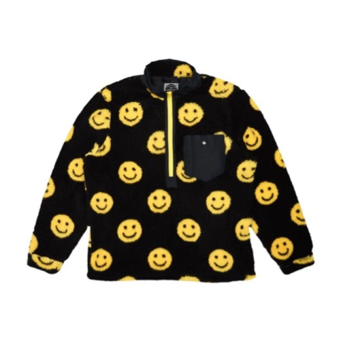 

Толстовка для сноуборда Sherpa half zip big yellow smile Airblaster