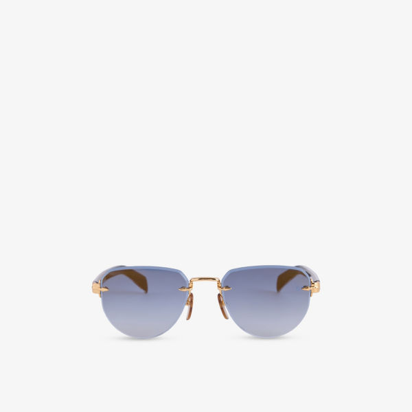 

Солнцезащитные очки Eyewear By David Beckham металлические без оправы, черный