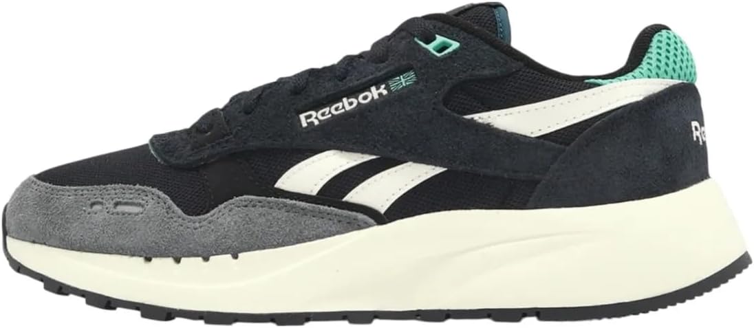 Мужские кроссовки Reebok Classic Leather 2400, черный/синий — фото 2